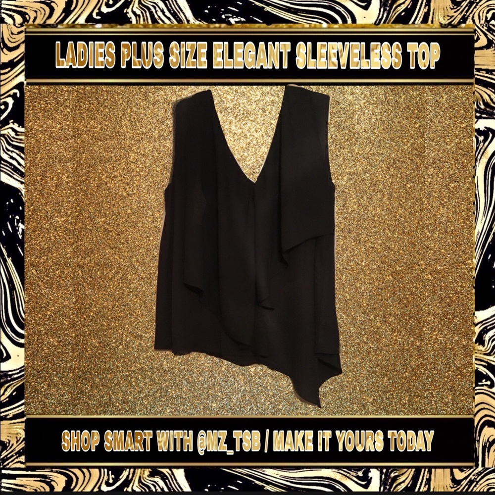 🖤🖤 LADIES PLUS SIZE ELEGANT SLEEVELESS TOP…